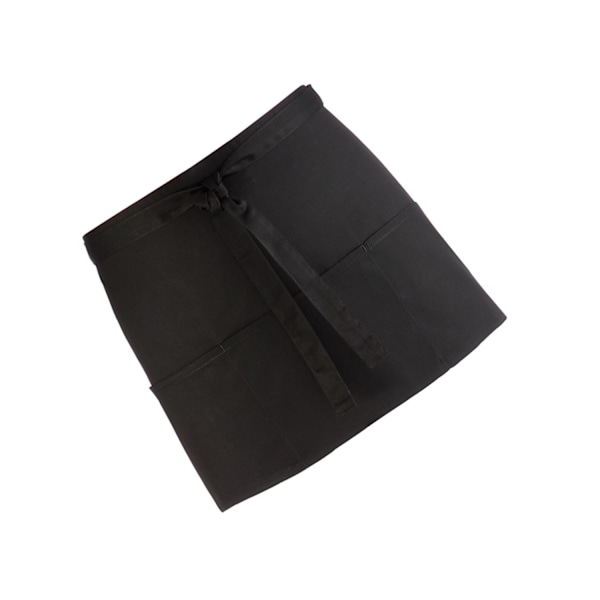 Premier Dam/Kvinnors Färger 3 Fickor Förkläde / Arbetskläder (Paket med 2) Black One Size