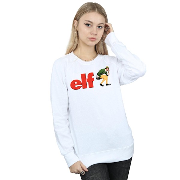 Elf Dam/Damer Crouching Logo Sweatshirt XL Vit White XL