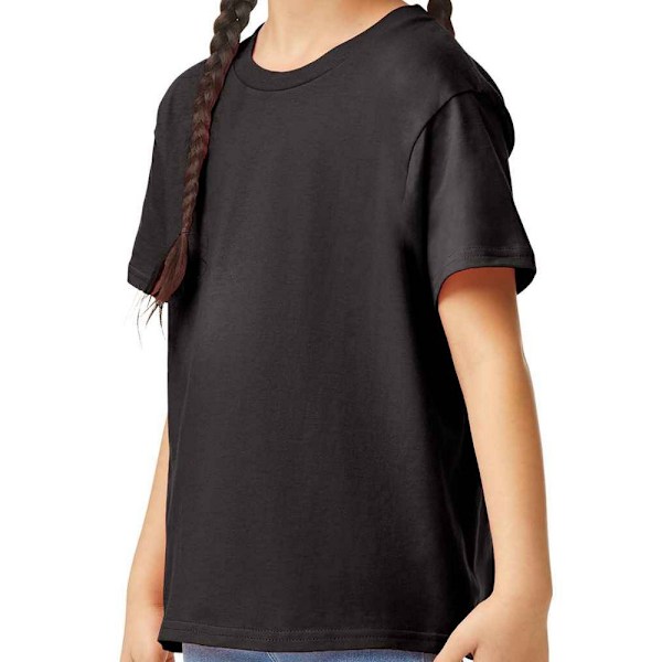 Gildan Barn/Kids Bomulls T-shirt, Lättviktig, 12-13 År, Svart Black 12-13 Years