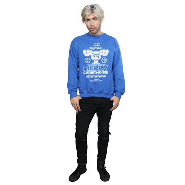 National Lampoon's Christmas Vacation Herr Merry Christmoose Sweatshirt Royal Blue M