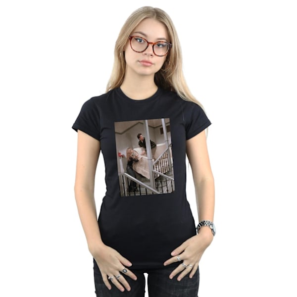 Friends Dam/Kvinnor Soffa Trappor Foto Bomull T-Shirt XL Svart Black XL