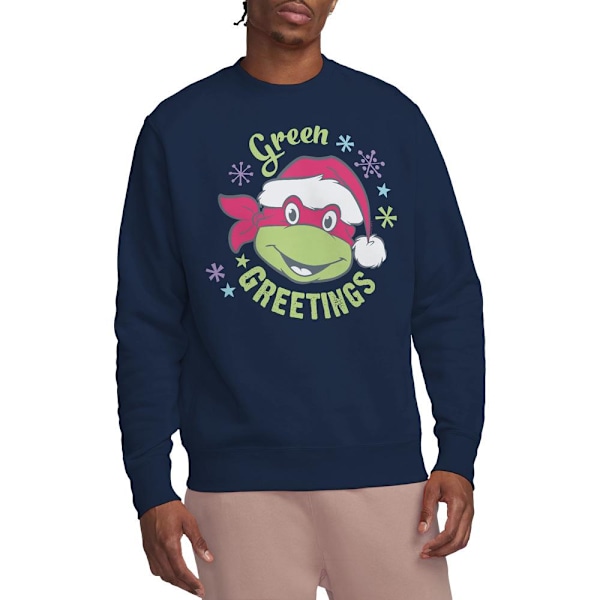 Teenage Mutant Ninja Turtles Unisex Vuxen Grön Julhälsning För C Navy L