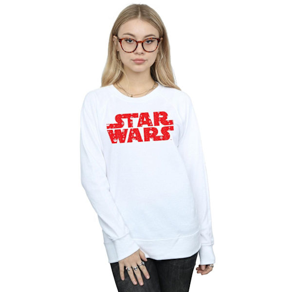 Star Wars Dam/Damer Jul-Logotyp Sweatshirt M Vit White M
