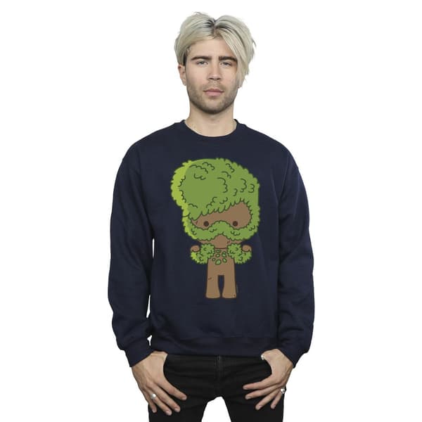 Marvel Mens I Am Groot Chibi Flex Sweatshirt 4XL Marinblå Navy Blue 4XL