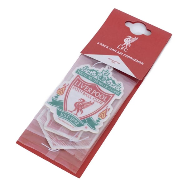 Liverpool FC Crest Luftfräschare (3-pack) One Size Röd/Grön Red/Green/Gold One Size