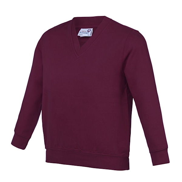 AWDis Academy Barn/Barn Junior V-hals Skoltröja/Sweatshirt Burgundy 3-4 Years