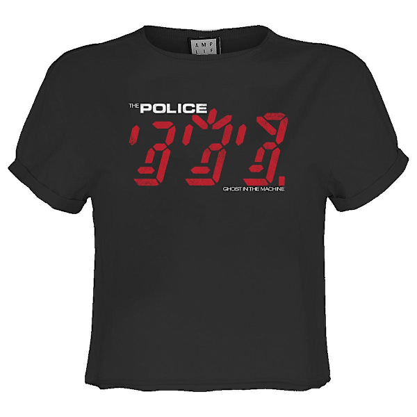 Amplified Dam/Kvinna Ghost In The Machine The Police Crop Top Charcoal M