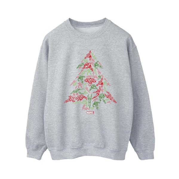 Marvel Dam/Kvinnor Avengers Julgran Sweatshirt L Sport Sports Grey L