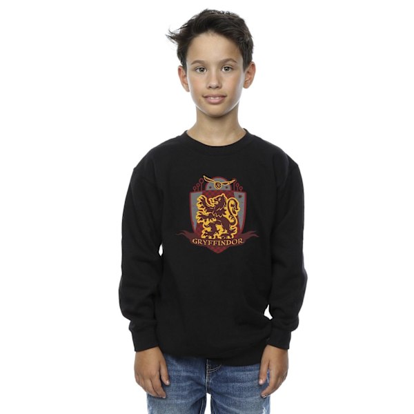 Harry Potter Pojkar Gryffindor Bröstmärke Sweatshirt 7-8 År B Black 7-8 Years