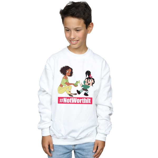 Disney Boys Wreck It Ralph Tiana Och Vanellope Sweatshirt 12-13 White 12-13 Years