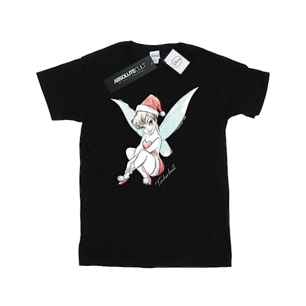 Disney Mens Tinkerbell Christmas Fairy T-Shirt L Svart Black L