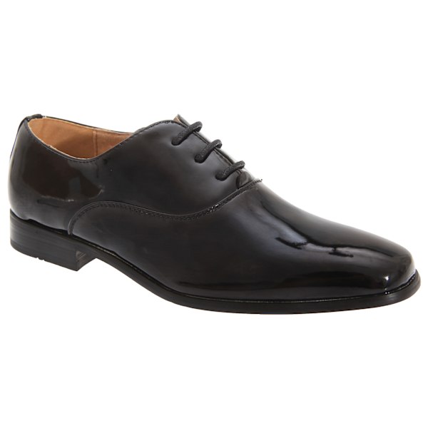 Goor Boys Lackläder Snörskor Oxford Tie Dress Shoes 2 UK Bl Black Patent 2 UK