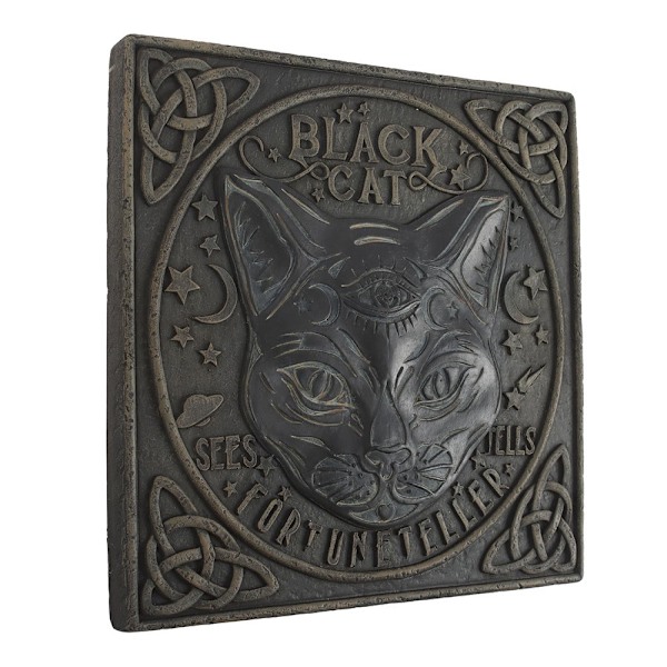 Something Different Svart Katt Trädgårdssten Ornament Storlek Black/Brown One Size