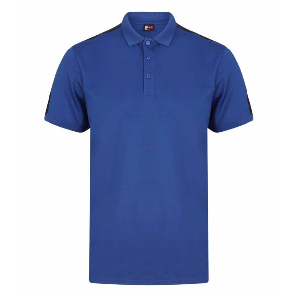 Finden & Hales Adults Unisex Contrast Panel Pique Polo Shirt M Royal Blue/Navy M