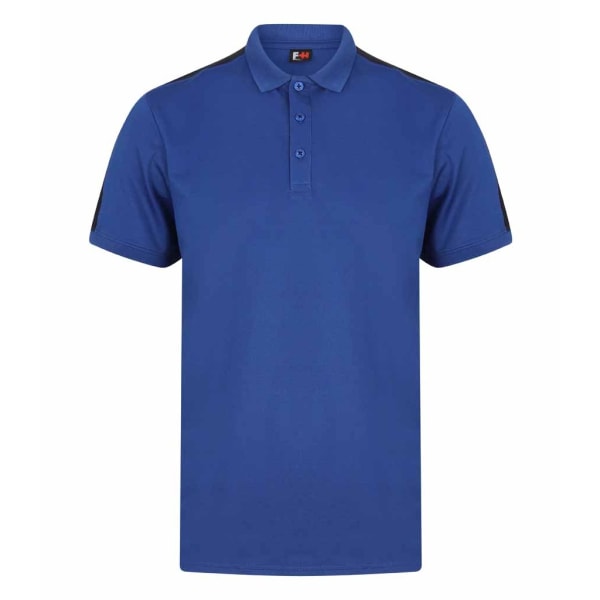 Finden & Hales Adults Unisex Contrast Panel Pique Polo XL Royal Blue/Navy XL