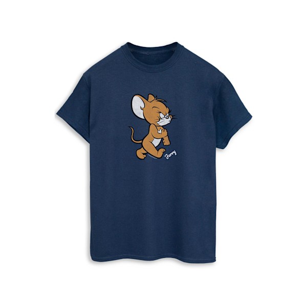 Tom och Jerry T-shirt i bomull för män, 3XL, marinblå Navy Blue 3XL