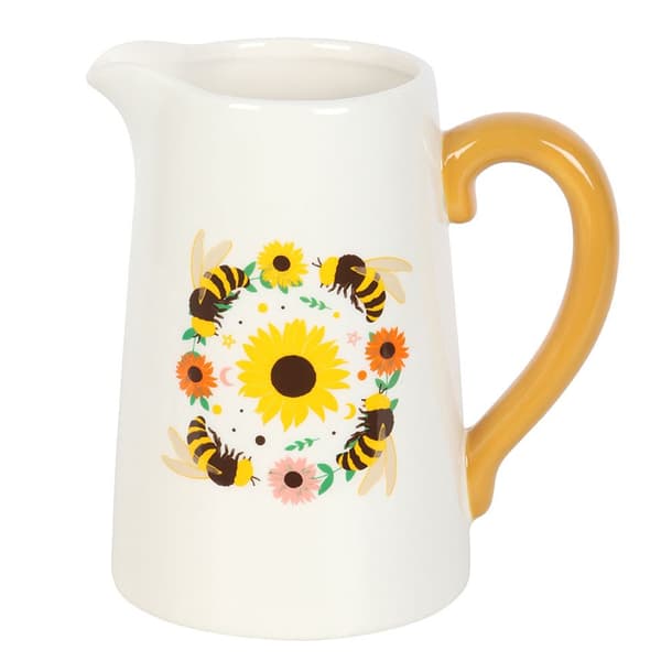 Something Different Keramik Biet Sommarblomma Kann En Storlek Vit White/Yellow One Size