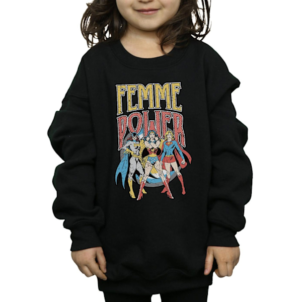 DC Comics Girls Wonder Woman Femme Power Sweatshirt 12-13 år Black 12-13 Years