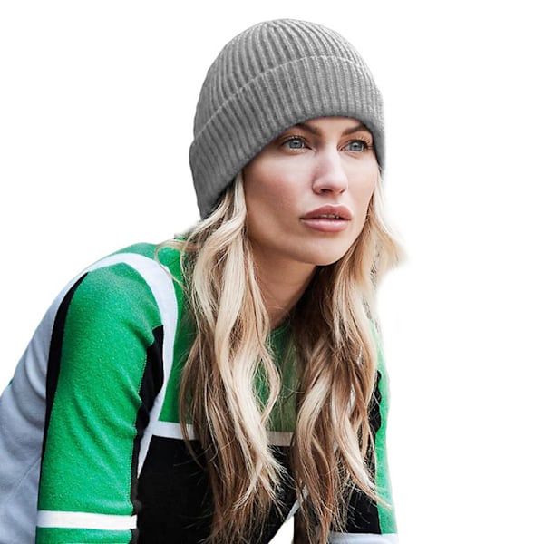 Beechfield Engineered Knit Ribbed Beanie One Size Light Grey Light Grey One Size