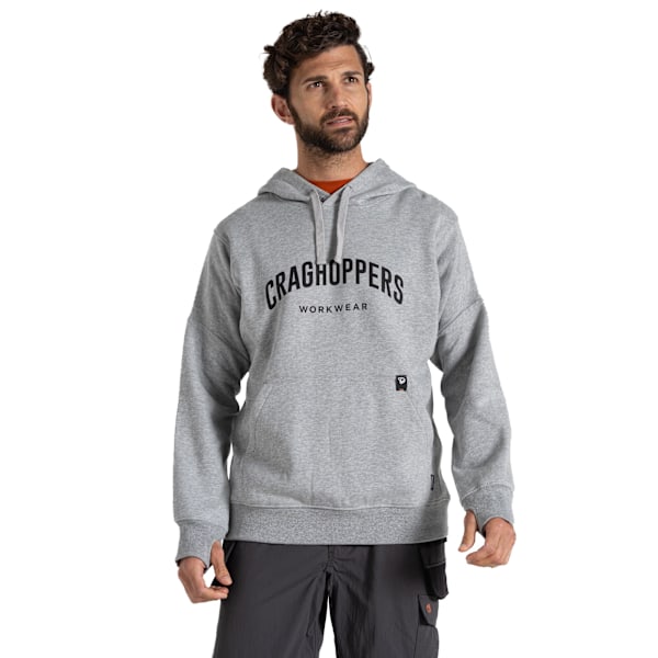 Craghoppers Oulston Hoodie för män, arbetskläder, M, Mjuk Gråmelerad Soft Grey Marl M
