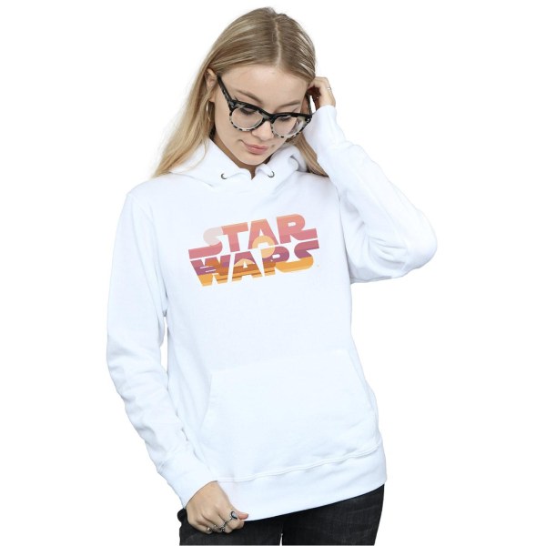 Star Wars Dam/Kvinnor Tatooine Suns Logo Hoodie M Vit White M