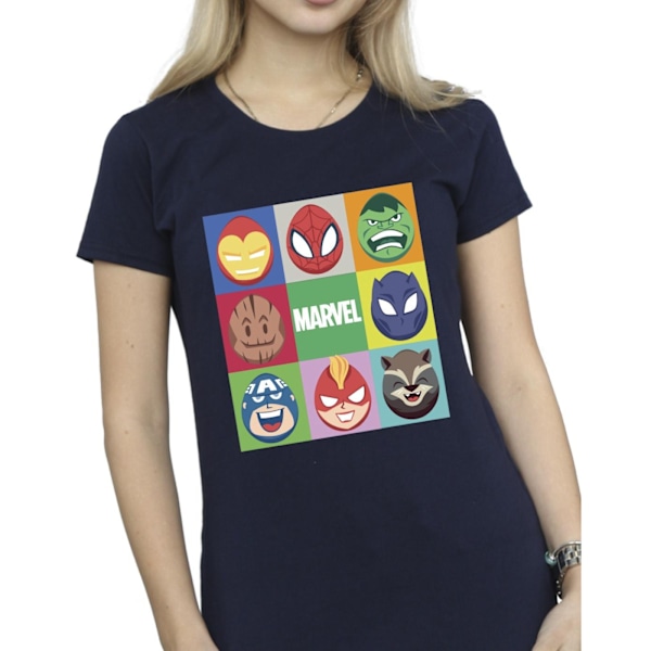 Marvel Dam/Kvinnor Påskägg Bomull T-shirt M Marinblå Navy Blue M