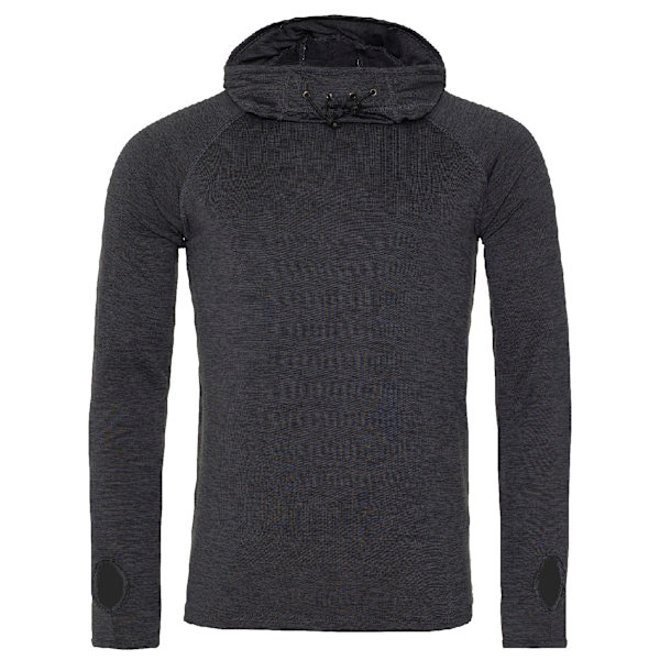AWDis Just Cool herr Cowl Neck långärmad baslager topp L Blac Black Slate Melange L
