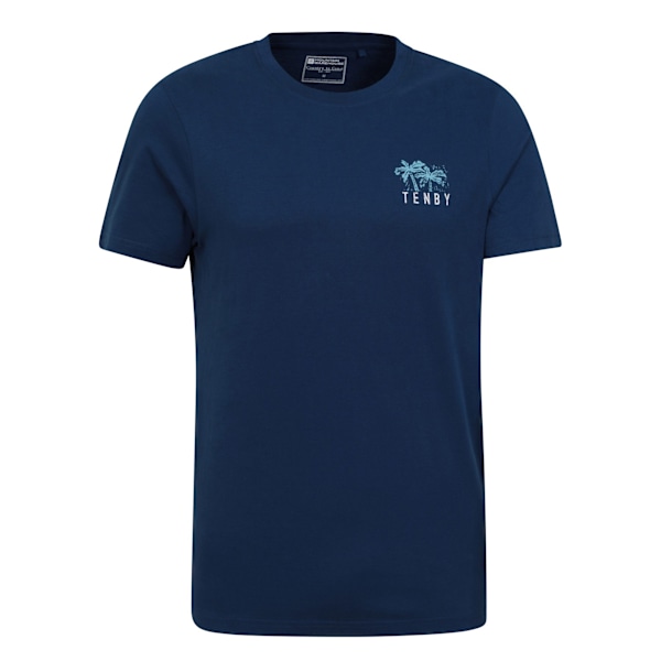 Mountain Warehouse Herr Tenby Back Print Ekologisk T-shirt XL Marinblå Navy XL