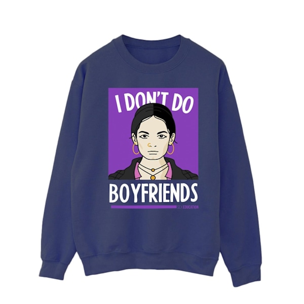 Netflix Mens Sex Education I Don´t Do Boyfriends Sweatshirt 5XL Navy Blue 5XL