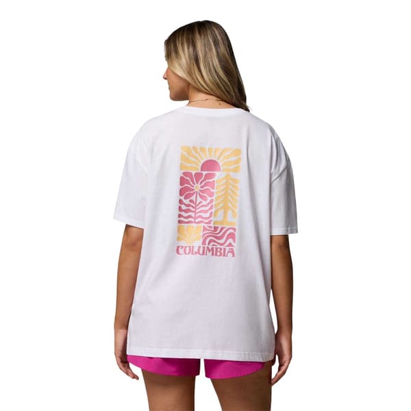 Columbia Dam/Dam Floral Oversized T-shirt S Vit White S