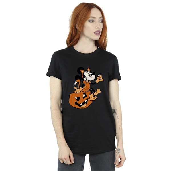 Mickey Mouse Dam/Damer Minnie Mouse Katt Bomull Boyfriend Ha Black 3XL