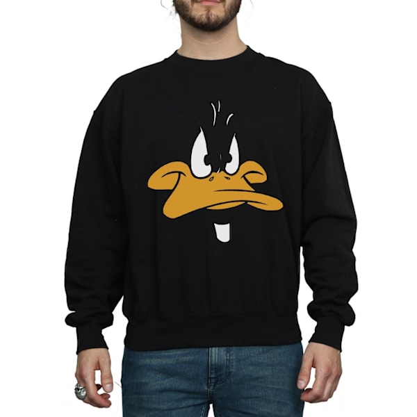 Looney Tunes Herr Daffy Duck Ansikte Sweatshirt 3XL Svart Black 3XL