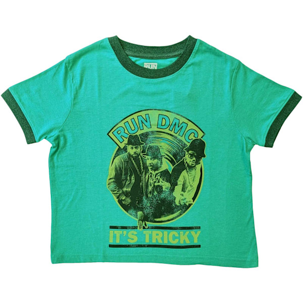 Run DMC Dam/Dam It´s Tricky Record Vintage Crop Top S Grön Green S