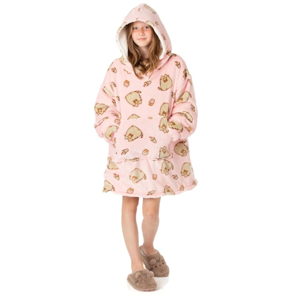 Pusheen Barn/Barn VUddie Oversized Hoodiefilt En Storlek Pink One Size
