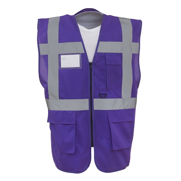 Yoko Unisex Varningsväst Executive Hi-Vis M Lila Purple M