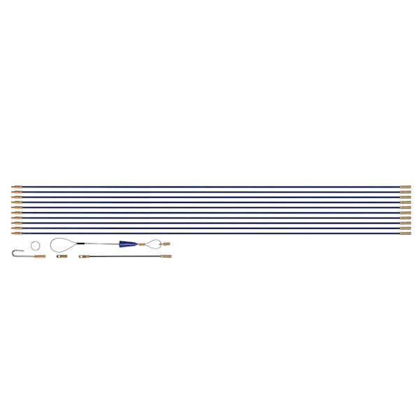 Faithfull Glasfiber Kabeldragningsset 15 delar 10 X 1000mm One Size Mu Multi Colour One Size