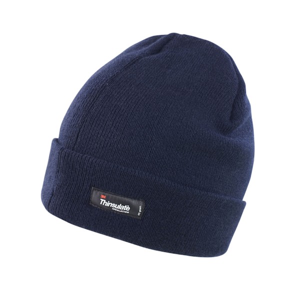 Result Vinter Essentials Unisex Vuxen Ribbad Thinsulate Lättviktig Mössa En Storlek Marinblå Navy One Size