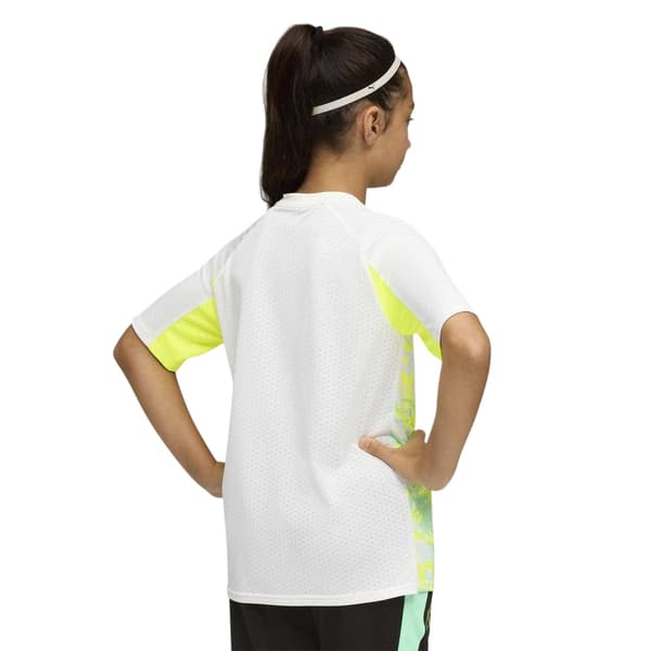 Puma Pojkar Logotyp Performance T-shirt 7-8 år Vit/Gul White/Yellow 7-8 Years