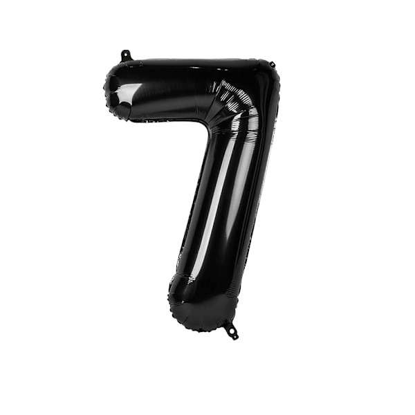 Unique Party 7 Folie Sifferballong One Size Svart Black One Size