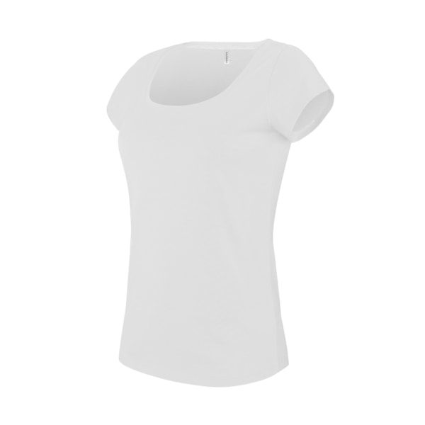 Kariban Dam/Dam Båt Ringad Korta Ärm T-Shirt L Vit White L