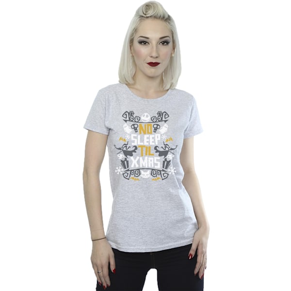 The Nightmare Before Christmas Dam/Damer Ingen Sömn Till Jul Bomull T-shirt XL Sports Grey Sports Grey XL