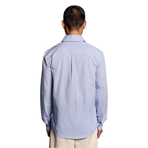 Lyle & Scott Herrskjorta Microrutig Vävd XL Kritblå Chalk Blue XL