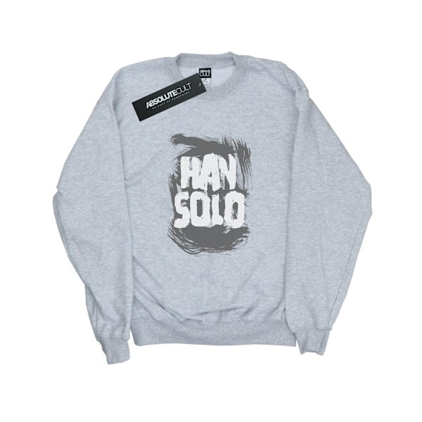 Star Wars Girls Han Solo Text Sweatshirt 5-6 år Sports Grey Sports Grey 5-6 Years