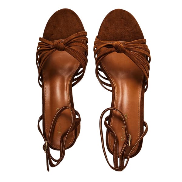 Where's That From Sandal med knuten mockaklack för damer Cognac 5 UK