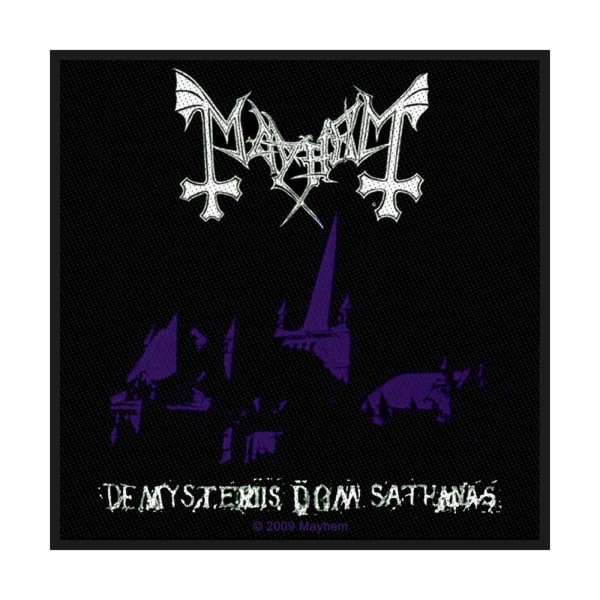 Mayhem De Mysteriis Dom Sathanas Patch One Size Svart/Lila/Wh Black/Purple/White One Size