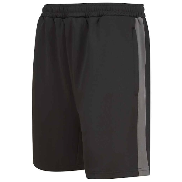 Finden & Hales Herrar Stickade Shorts M Svart/Mörkgrå Black/Gunmetal Grey M