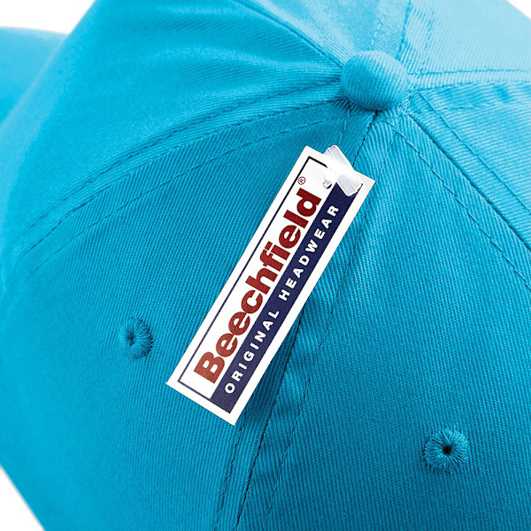 Beechfield Plain Unisex Junior Original 5 Panel Baseball Cap On Surf Blue One Size