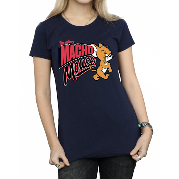 Tom And Jerry Dam/Dam Macho Mouse Bomull T-shirt S Marin B Navy Blue S