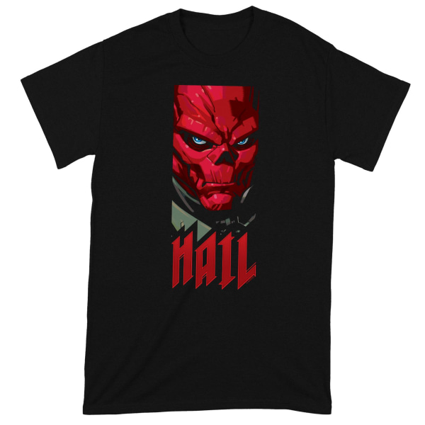 Marvel Avengers Unisex Adult Hail Red Skull T-Shirt XXL Svart/R Black/Red XXL