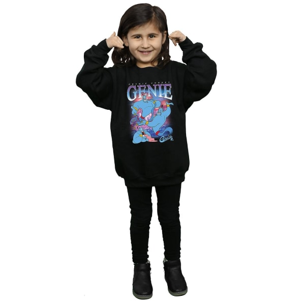 Aladdin Girls Genie Montage Sweatshirt 7-8 Years Black Black 7-8 Years